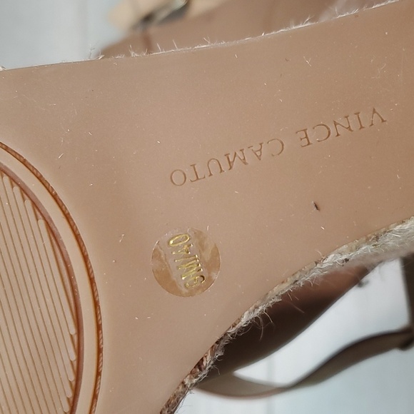 NEW Vince Camuto Women Martissy Ankle Leather Espadrille Wedge Sandals Shoes 9M - Picture 11 of 12